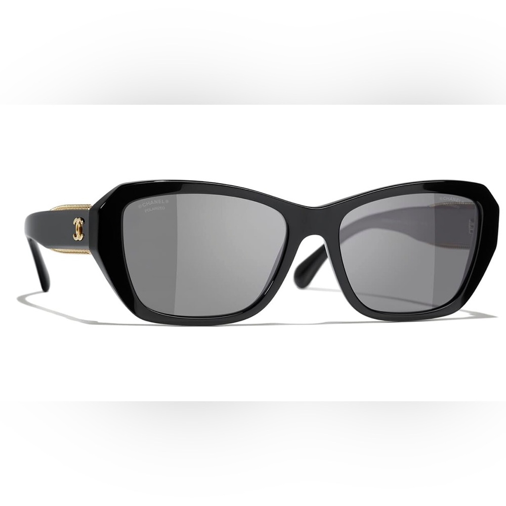 Chanel Black Polarized Sunglasses 5516C622/48 - Authentic, Made in Italy